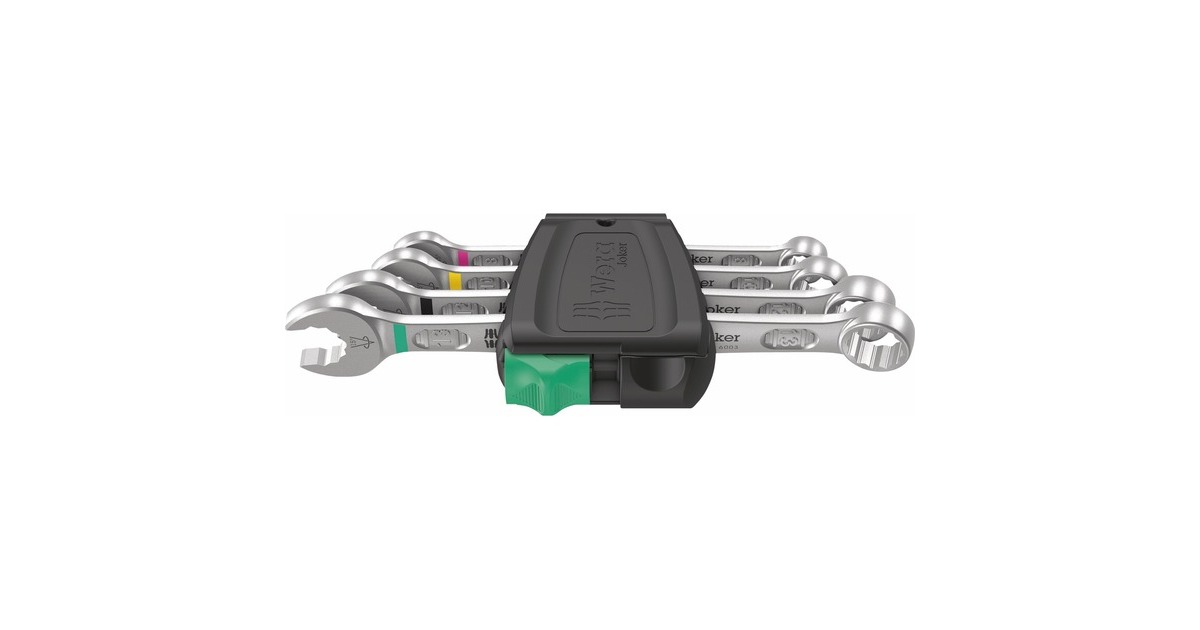 Wera6003 Joker 4 set 1 Ringsteeksleutelset moersleutel  (4‑delig)