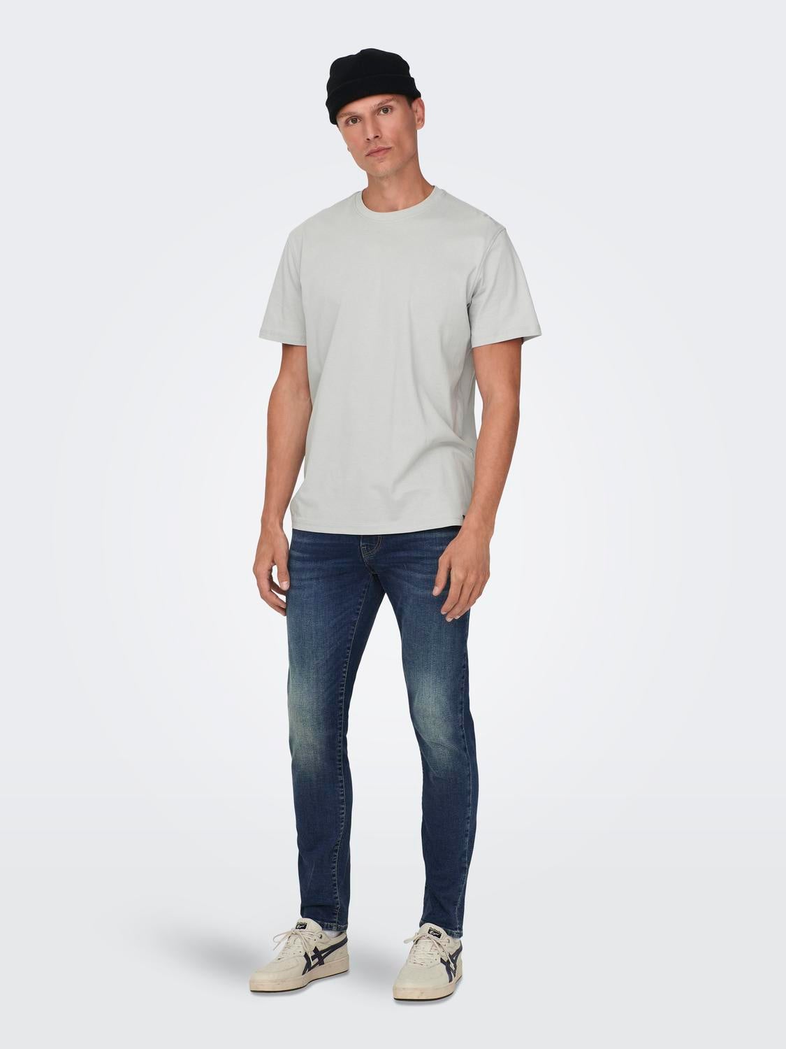 ONSLOOM Mittlere Taille Slim Fit Jeans Medium Blue Denim