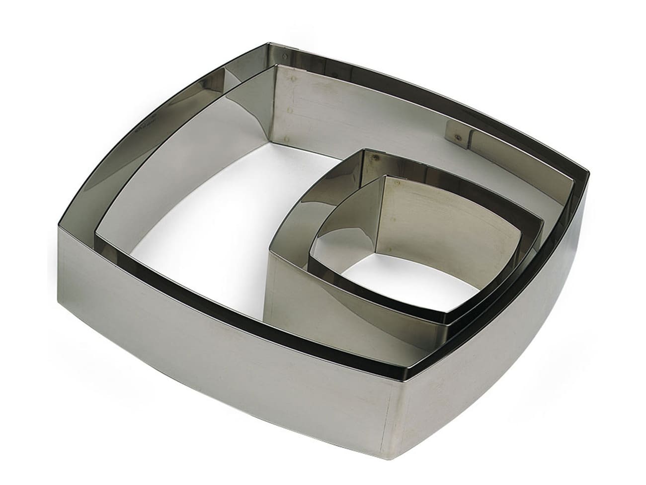 Carré bombé inox - 16 x 16 cm - Matfer