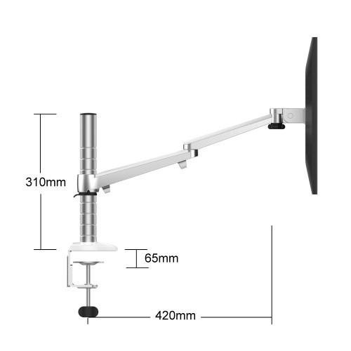 (18-42cm) Schwenkbare Aluminium Monitor Tischhalterung Arm 17