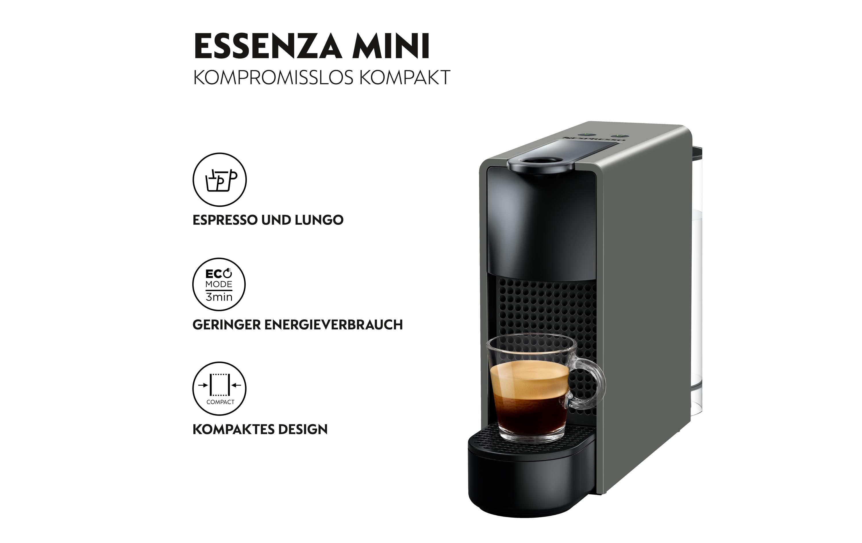Kaffeemaschine Nespresso Essenza Mini XN110B Grau/SchwarzKapselmaschine