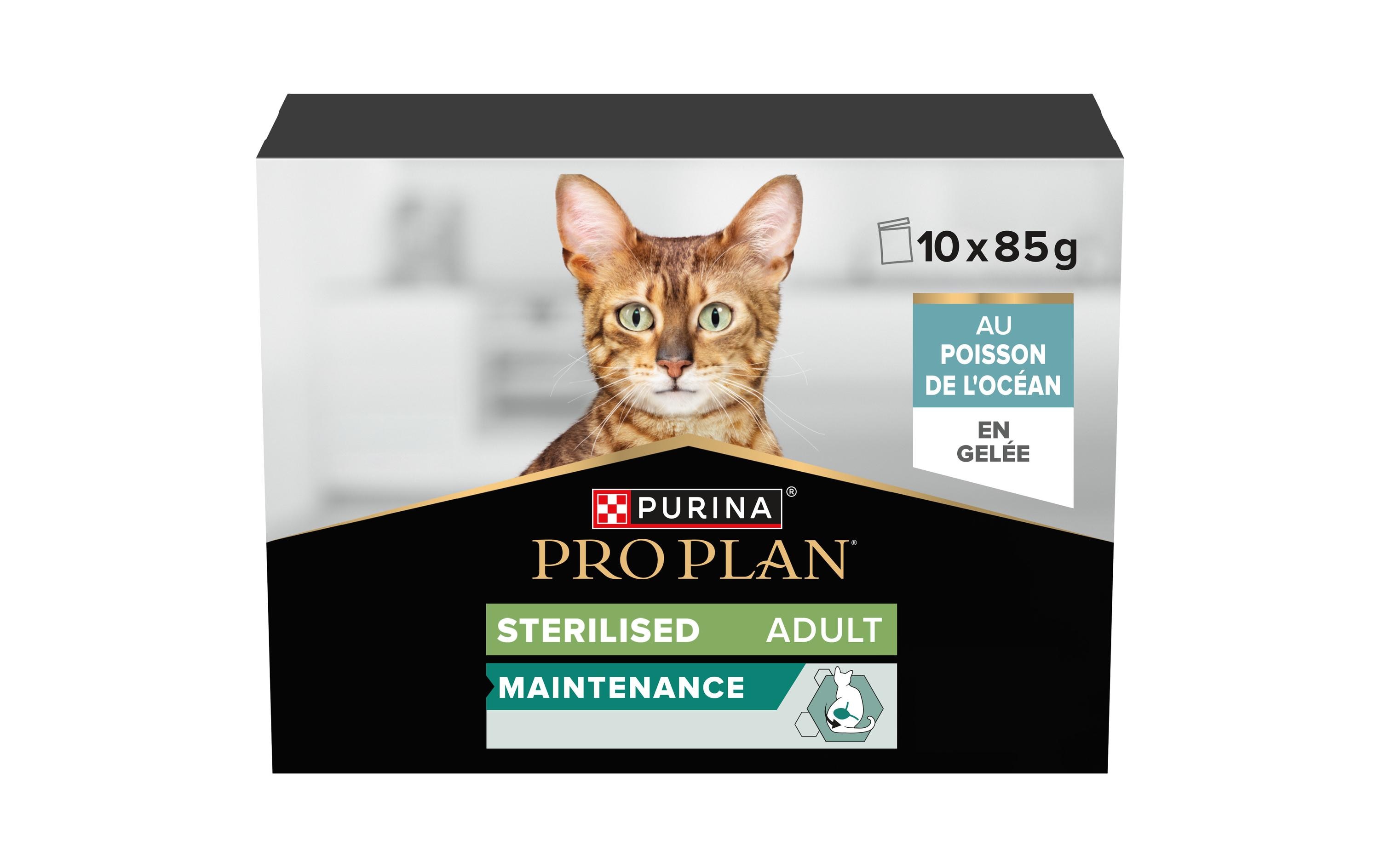 Nassfutter Adult Sterilized Gelée Hochseefisch 10 x 85 gAlleinfuttermittel für ausgewachsene kastrierte Katzen