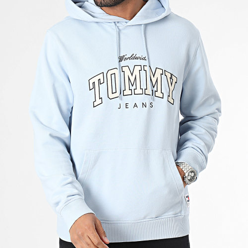Sweat Capuche Regular Varsity 8401 Bleu Clair