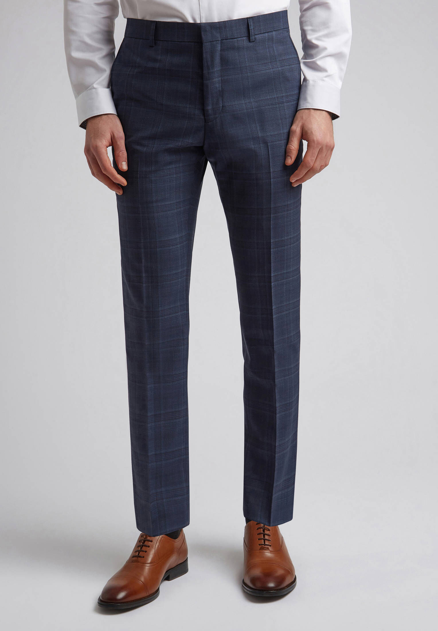 Ted Baker| Herren Anzughose Navy Tonal Check