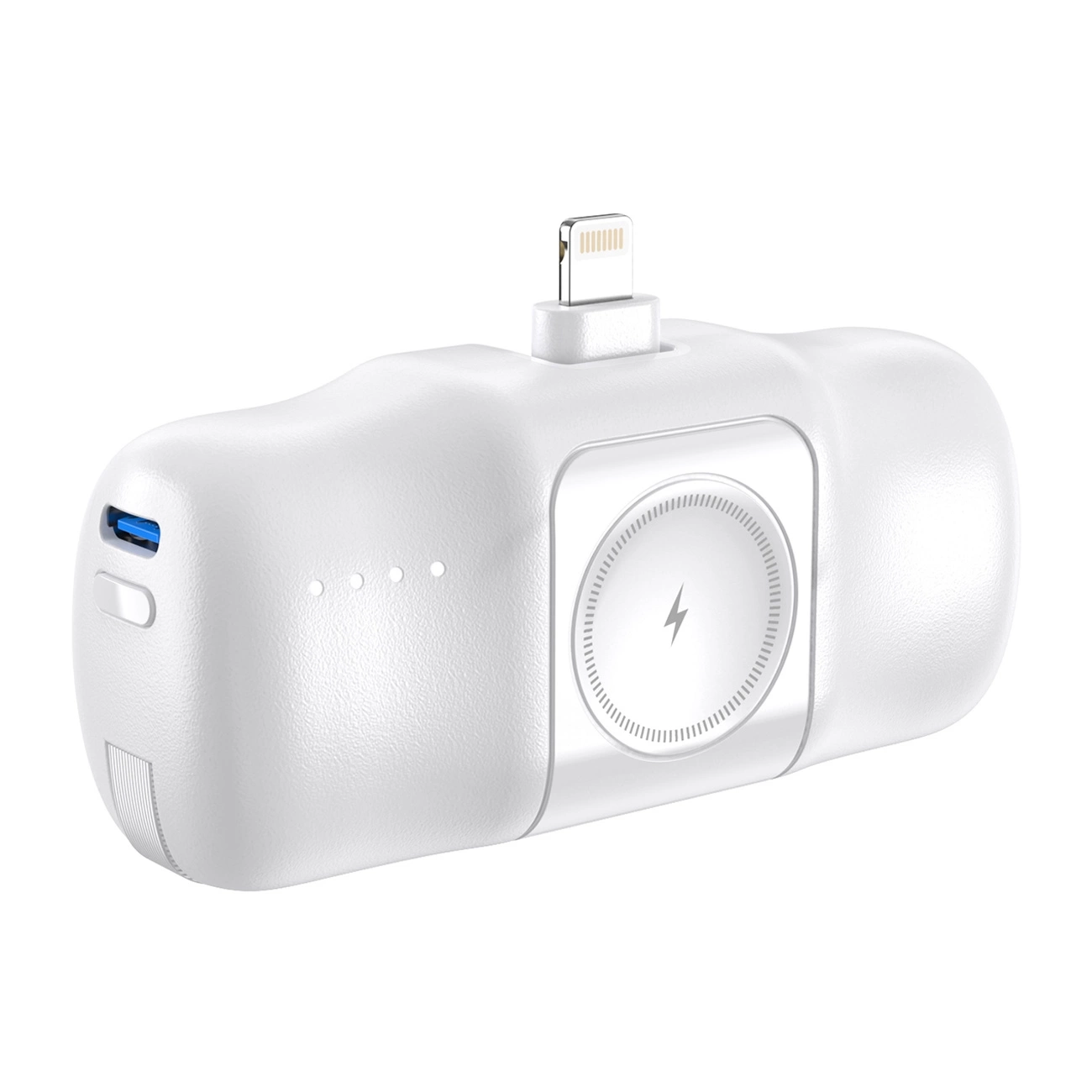 (15W) 5000mAh Lightning Powerbank Ladegerät inkl. USB C Ladekabel mit LED Anzeige - Weiss