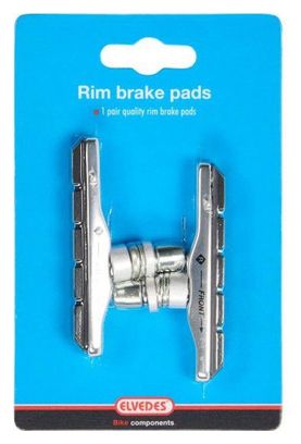 ELVEDES V-Type Rim Brake Block Set 72 Mm With Aluminium Cartridge (On Card)