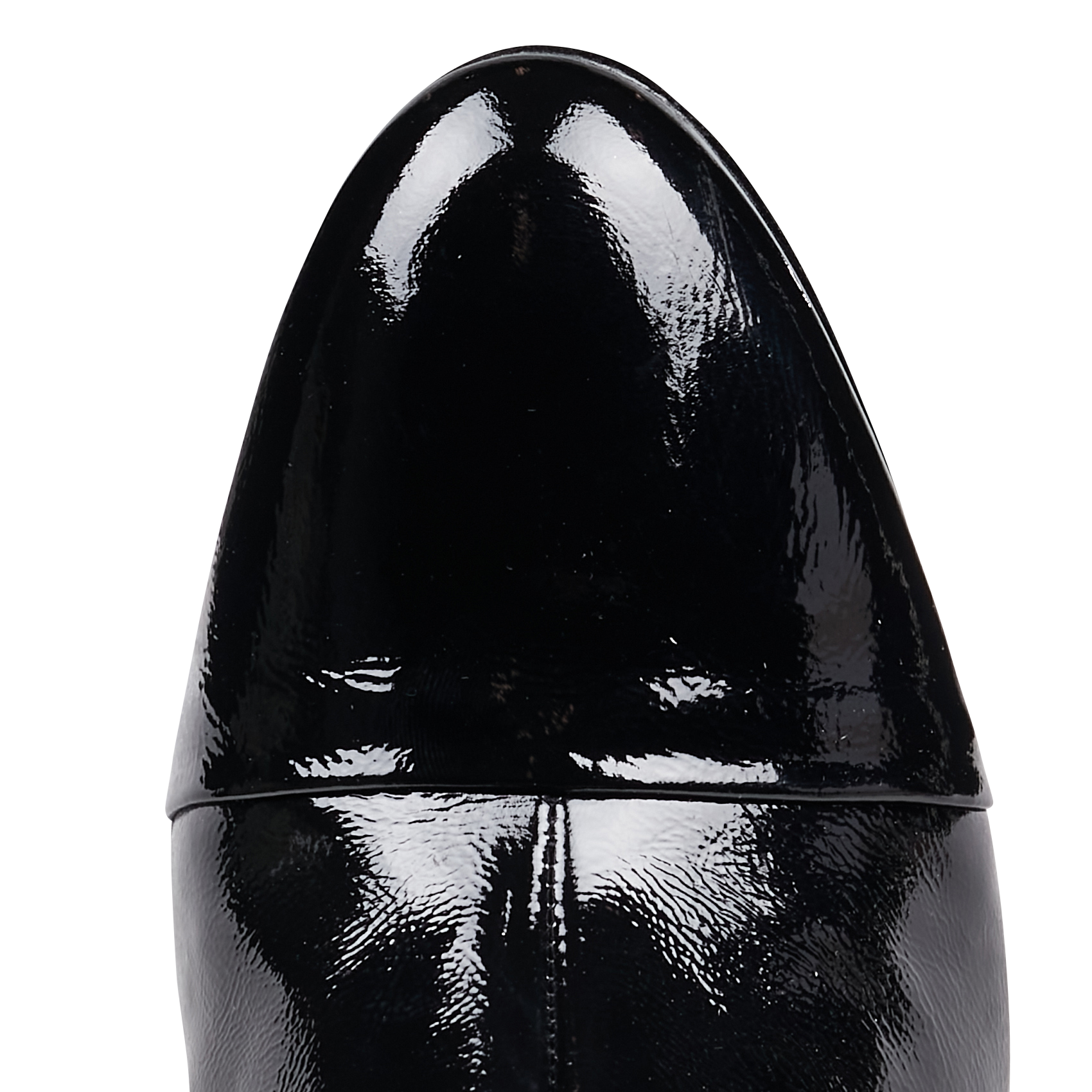 DONIAMA - Bottines en cuir vernis plissé | Noir