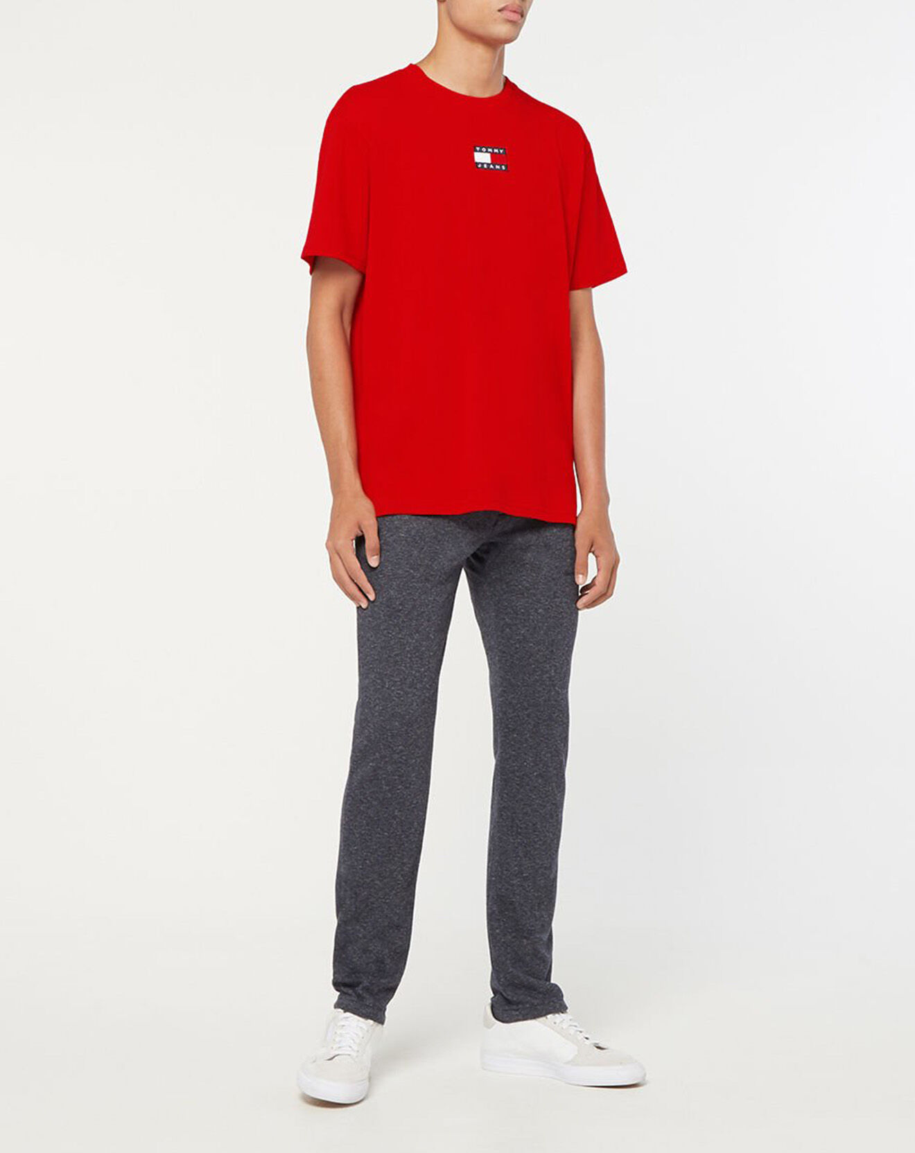 Tommy Jeans T-Shirt 100% Coton Bio Tjm Tommy Badge rouge