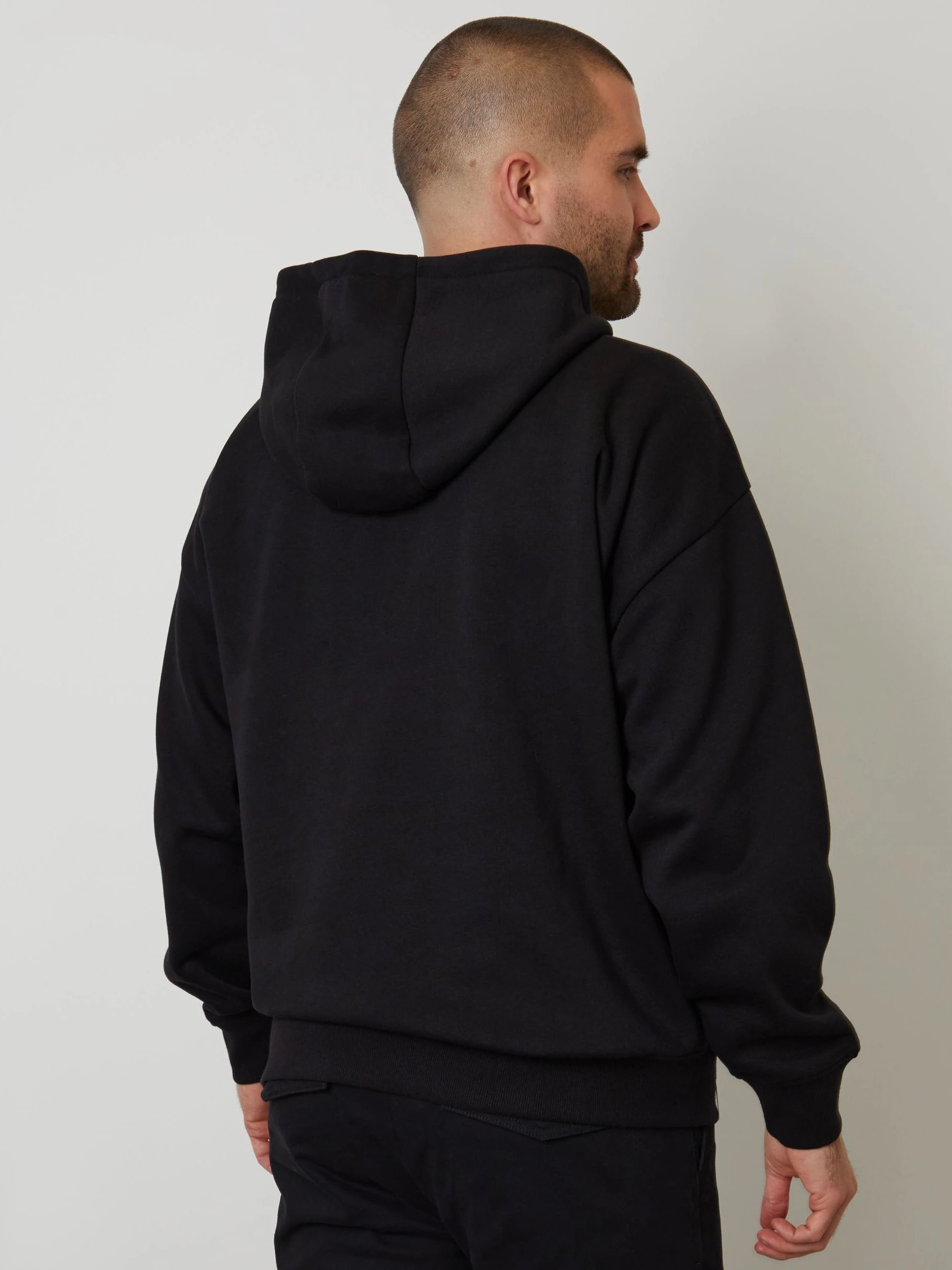 Zwart - Threadbare Oversized Fit Hoodie