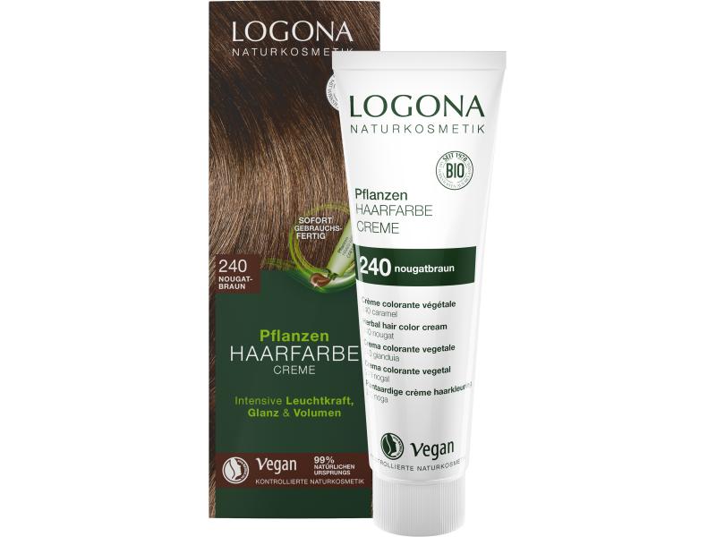 Logona Haarcoloration PHF 240 Nougatbraun 150 ml Haarfarbe-Creme natürlichen Ursprungs