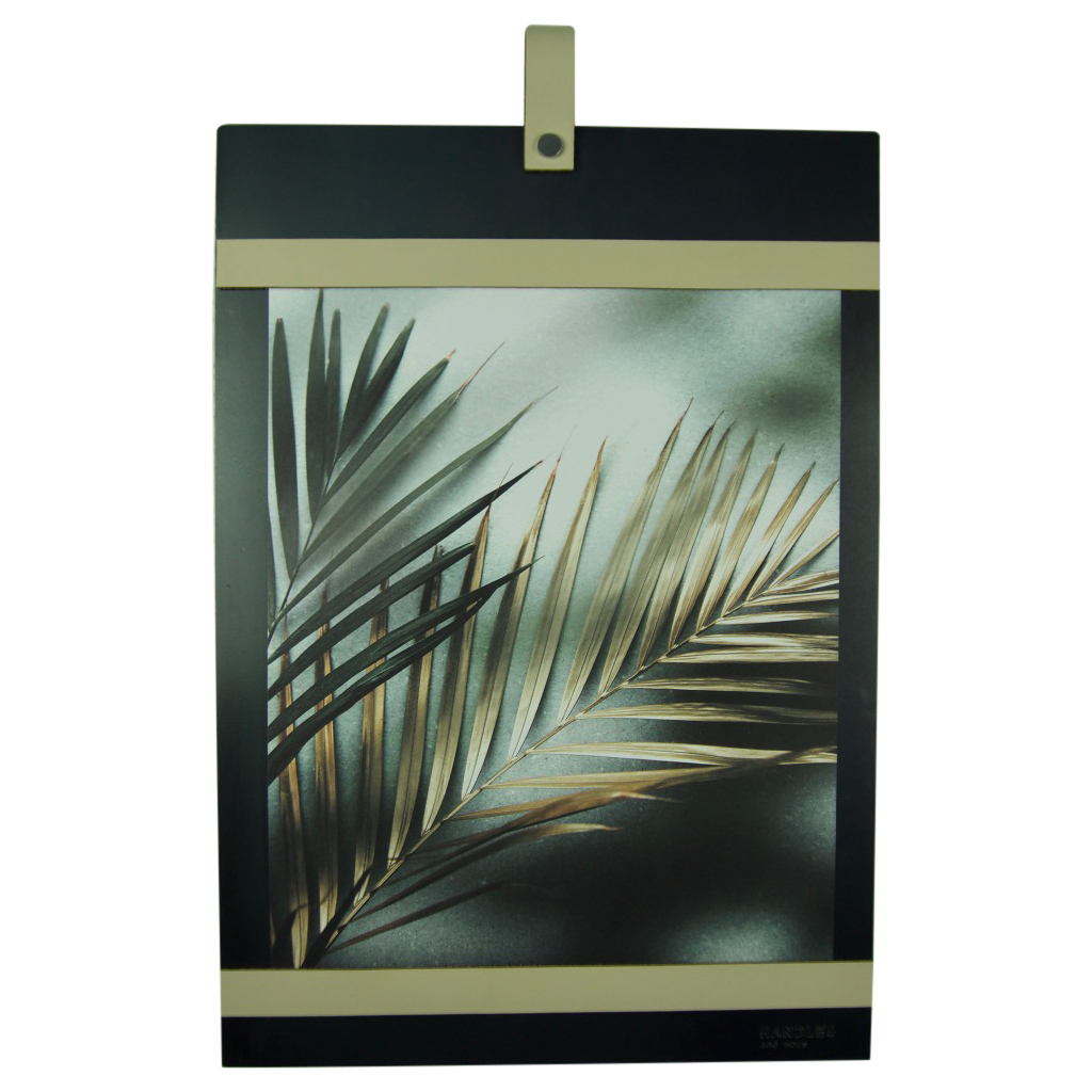 Magneetbord met magneetstrips Leer: Crème (inclusief 6 leren magneetstrips)