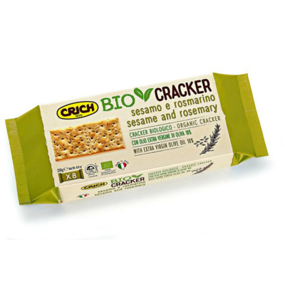 Crich Crackers Sesam Rozemarijn Bio (250 gr)