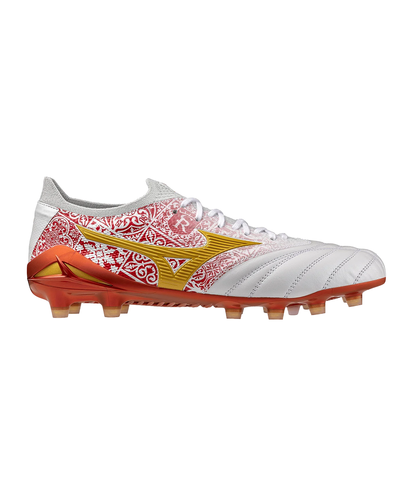 Mizuno Morelia Neo IV Beta Made in Japan FG Sergio Ramos Weiss Gold F04
