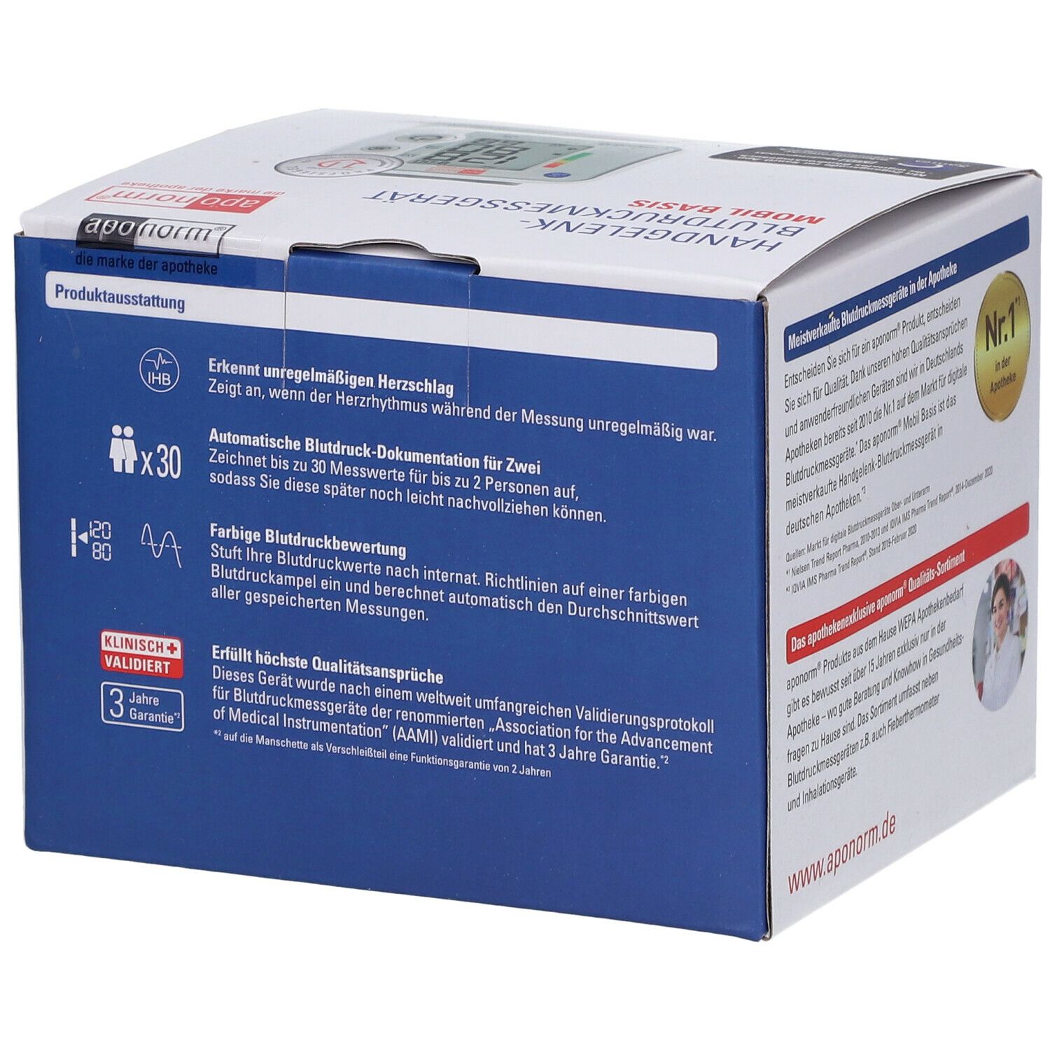 aponorm® Mobil Basis Handgelenk-Blutdruckmessgerät