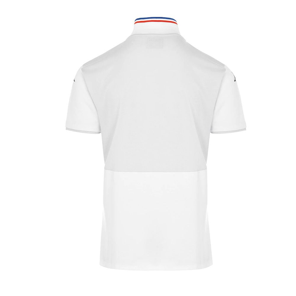 Kappa ANGAF BWT ALPINE F1 - Polo Homme white/grey vapor