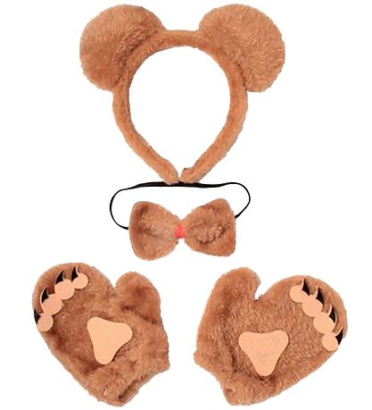 Molly & Rose Kostüm - Haarreifen/Handschuhe/Fliege - Bär
