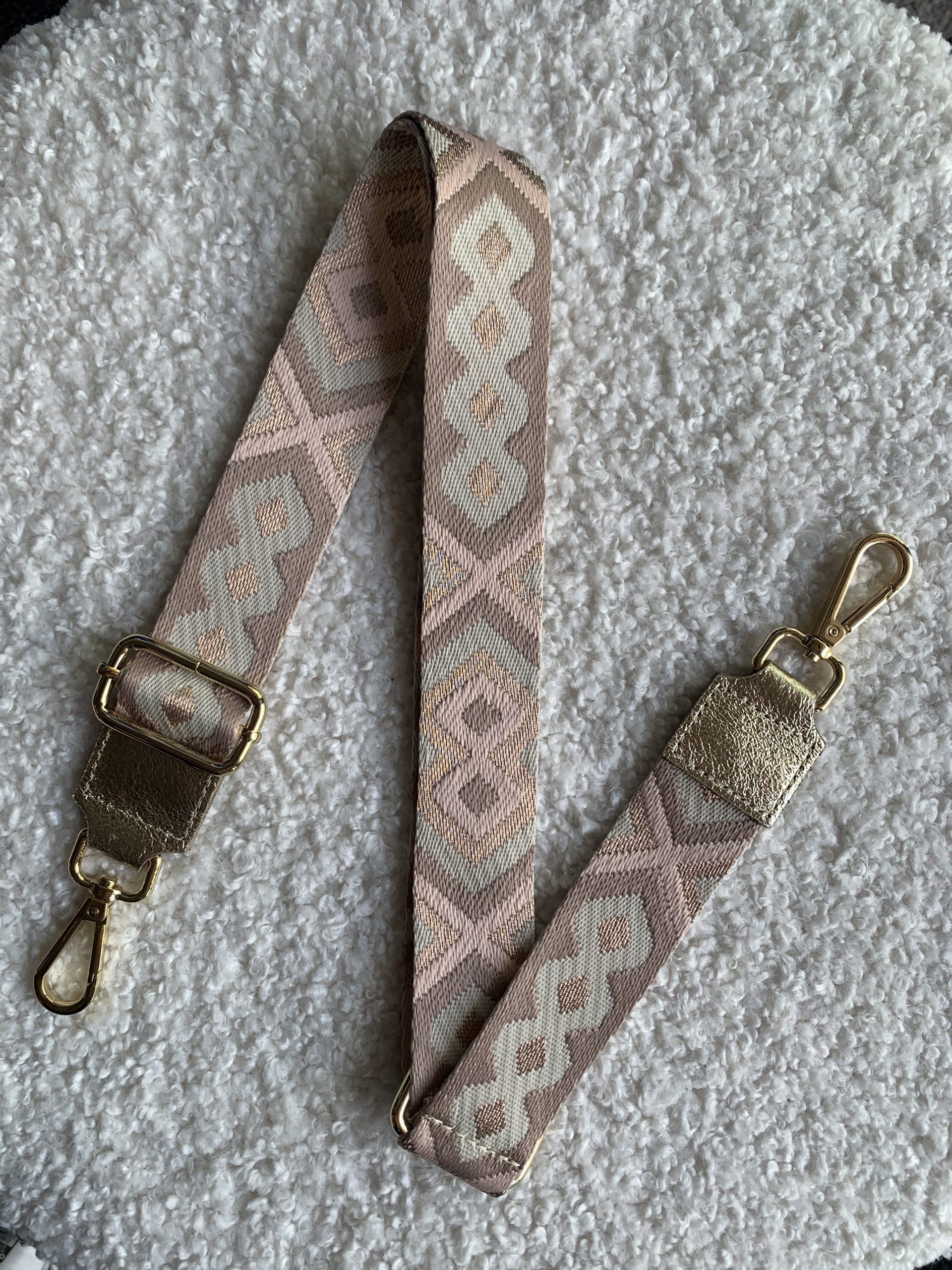 Bag Strap - Aztec Roze/Metallic Goud - Goud