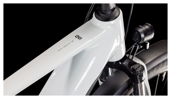 VTC Électrique Cube Touring Hybrid One 625 Shimano Cues 9V 625 Wh 700 mm Blanc Cotton Gris 2025