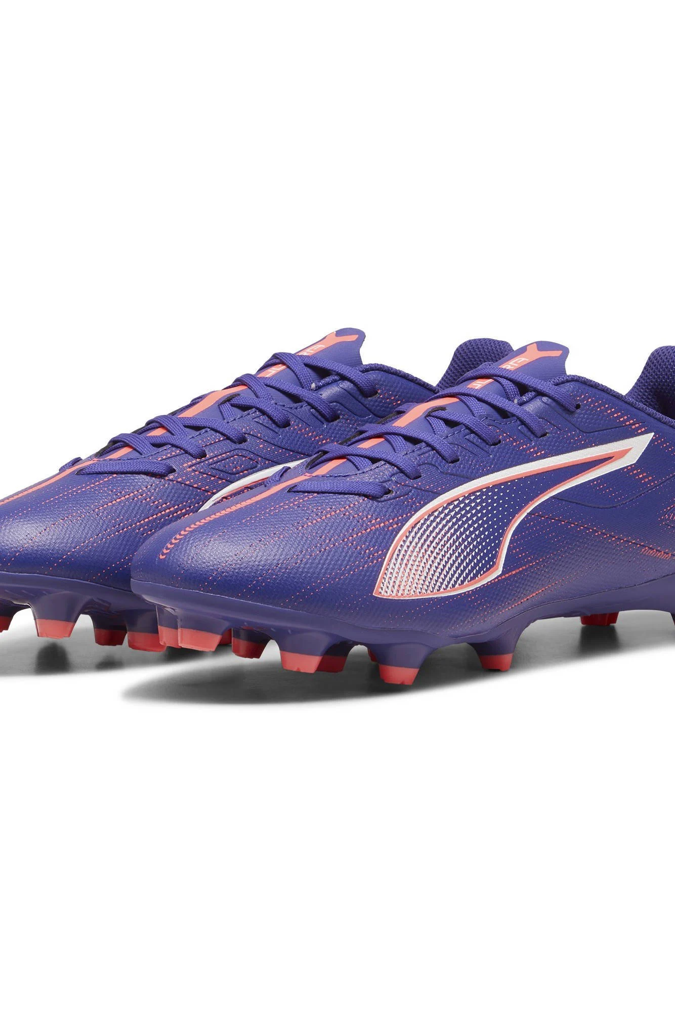 Puma Ultra 5 Play  senior voetbalschoenen kobaltblauw/wit/koraalrood
