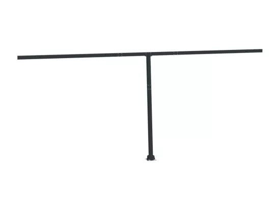 Jeu de poteaux d'auvent anthracite 600x245 cm fer