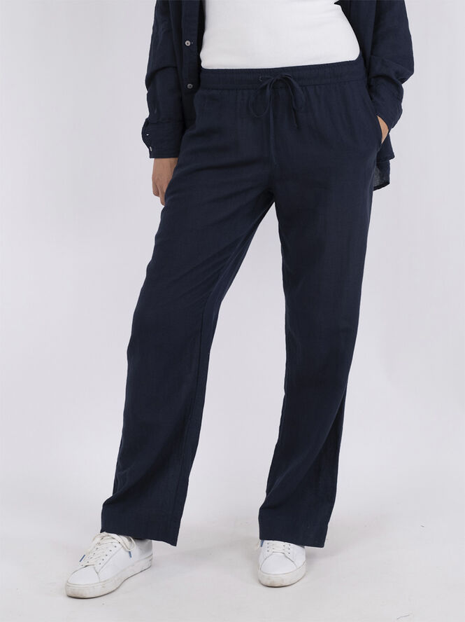 Neo Noir Sonar Linen Pants Navy
