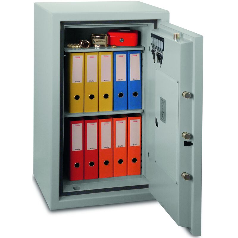 Rieffel Feuerschutztresor PaperGard 100 E, 58.5 x 50.7 x 99.5 cm, lichtgrau RAL 7035