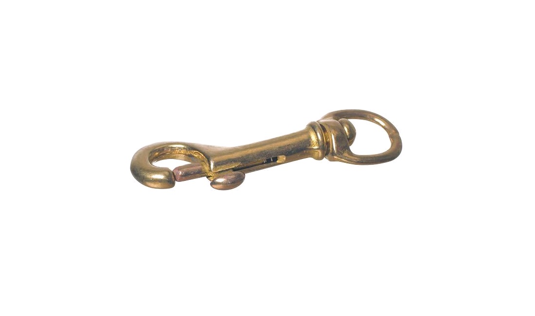 1852 Hundehage af messing, øje 12mm l-72mm