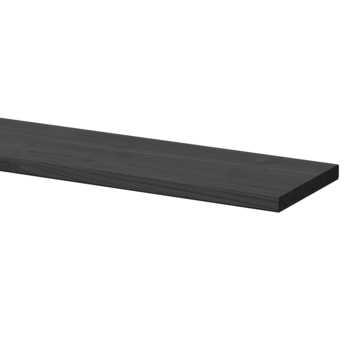 Plank grenen hout zwart geschaafd 180 x 13,5 x 1,5 cm