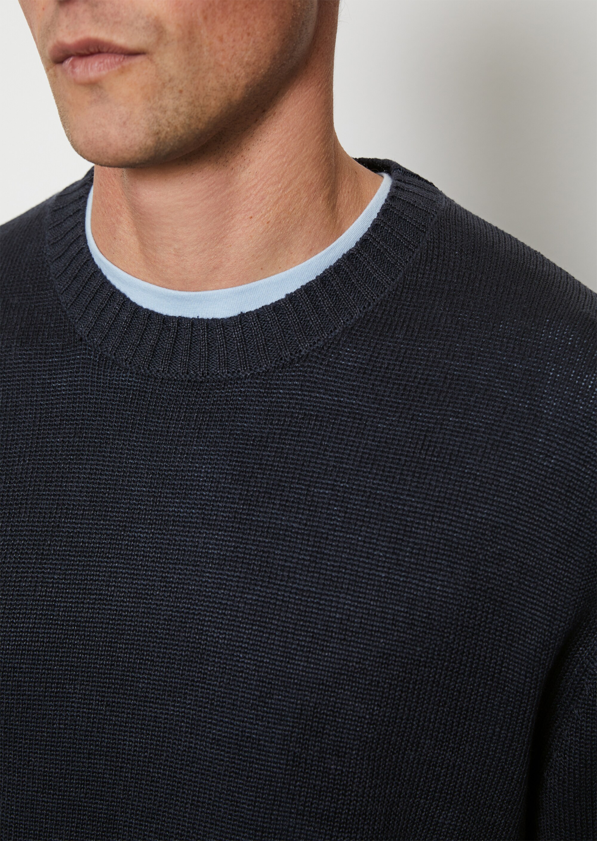Pullover regular aus Baumwolle und Leinen