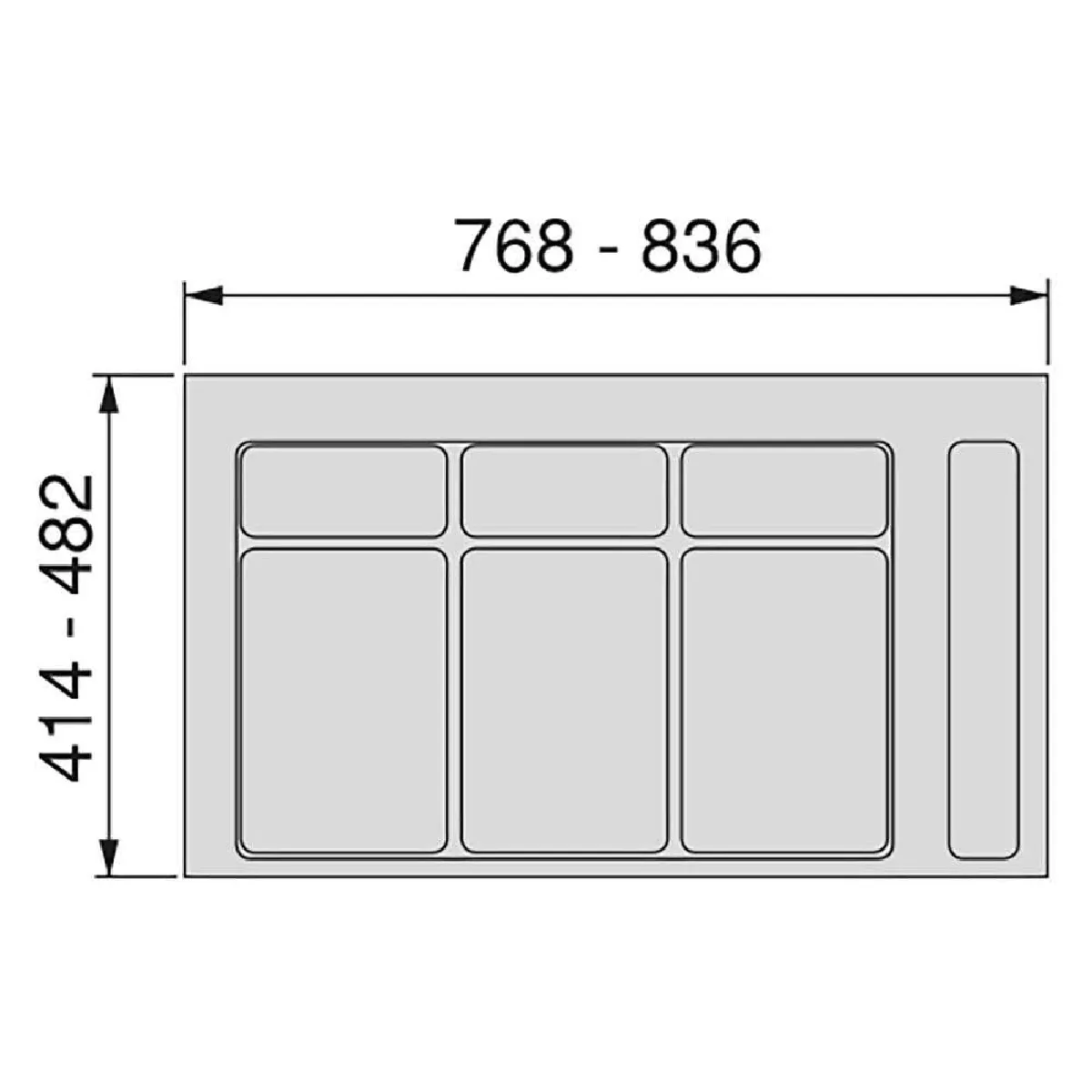 Emuca Base pour bacs de tri - 90 cm