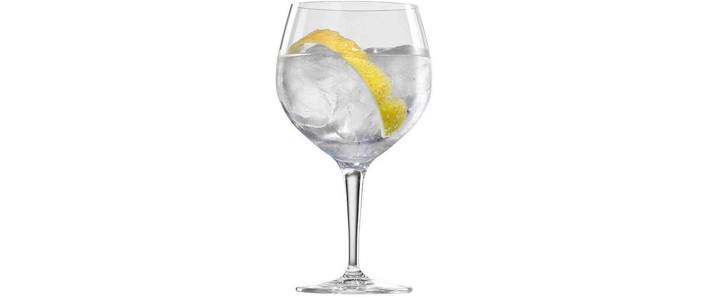 Gin Glas Special 630 ml, 4 Stück, TransparentGin-Tonic-Gläser-Set aus Kristallglas