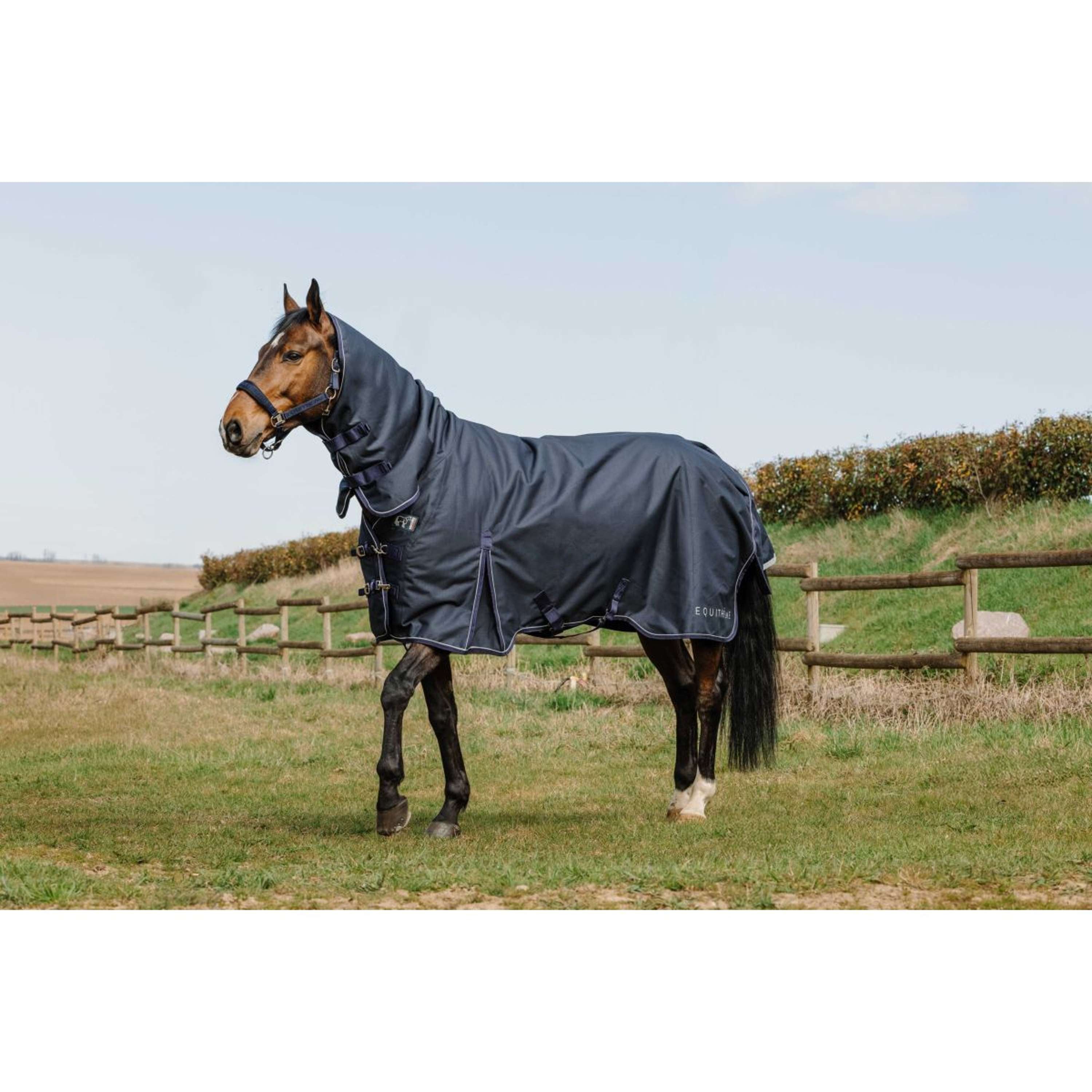 EQUITHÈME Outdoordeken Anatomic Combi 1200D 200g Navy