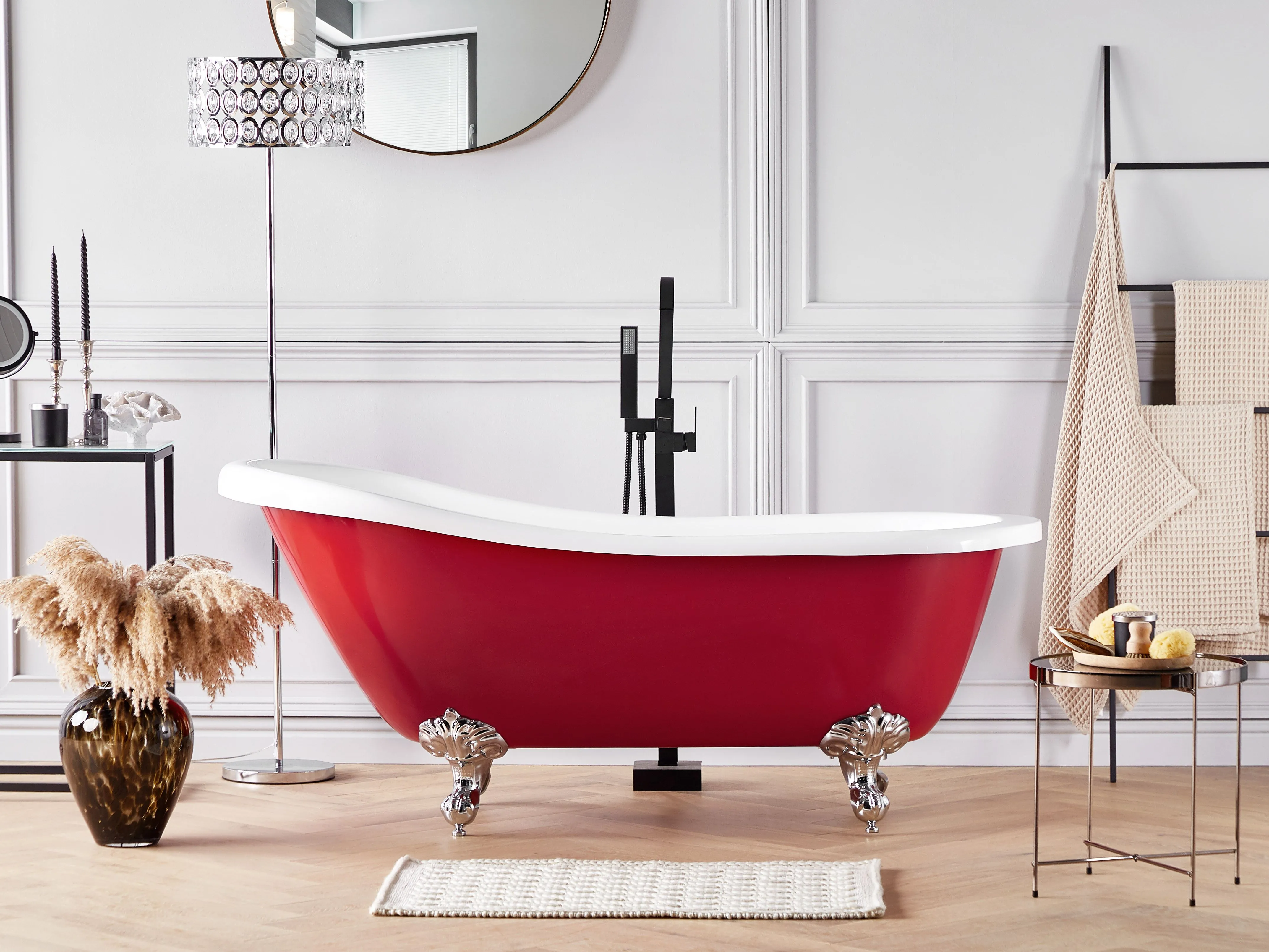 Vrijstaand bad CAYMAN 153 x 77 cm Rood