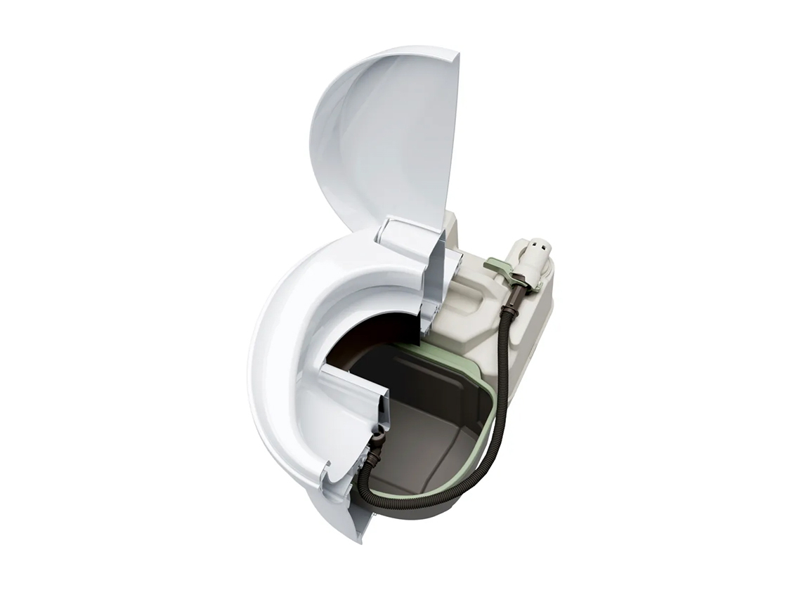 Thetford S220-S droogtoilet zonder ombouwpanelen – mechanisch
