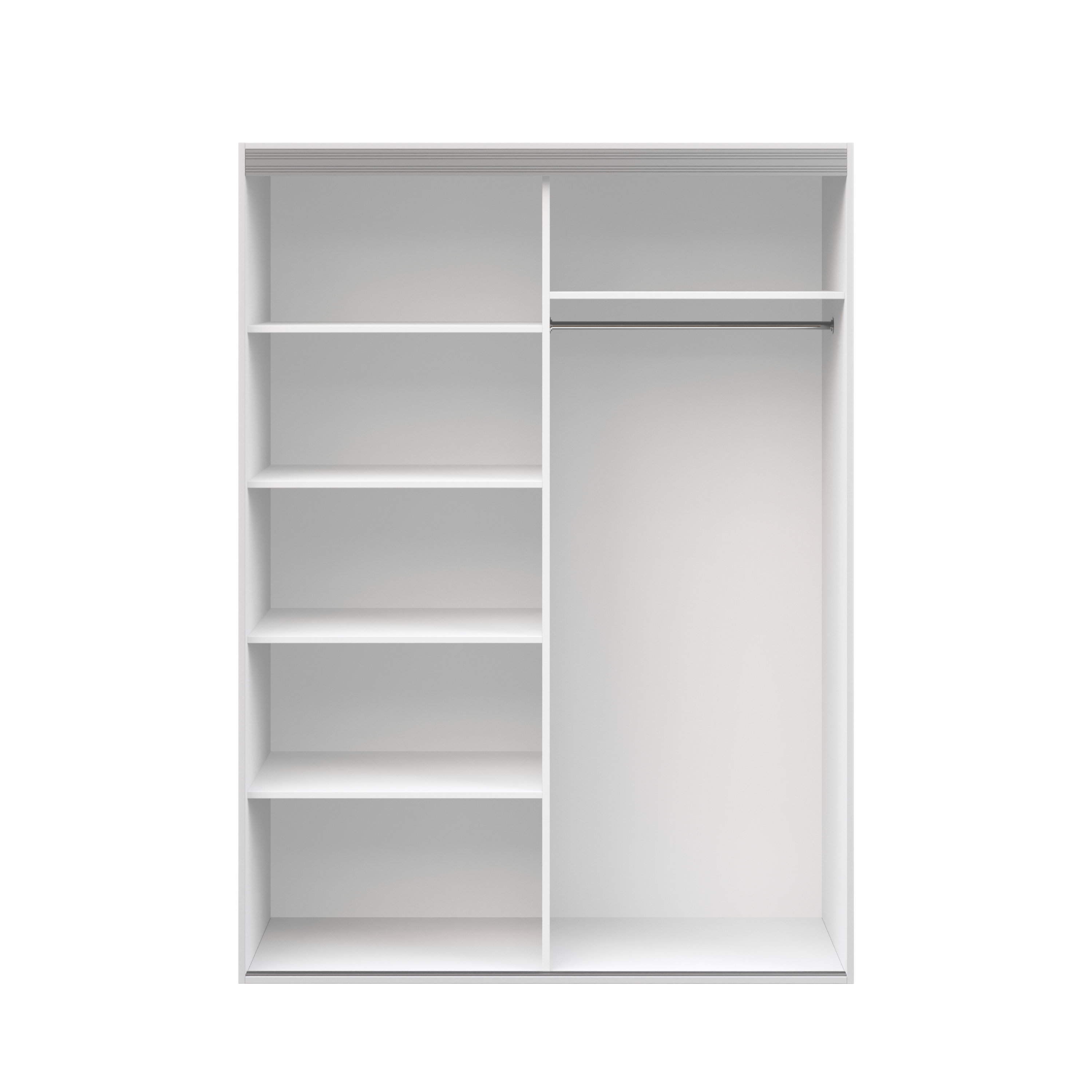 Kleiderschrank Schiebetüren mit Spiegel REVA 150 cm weiss