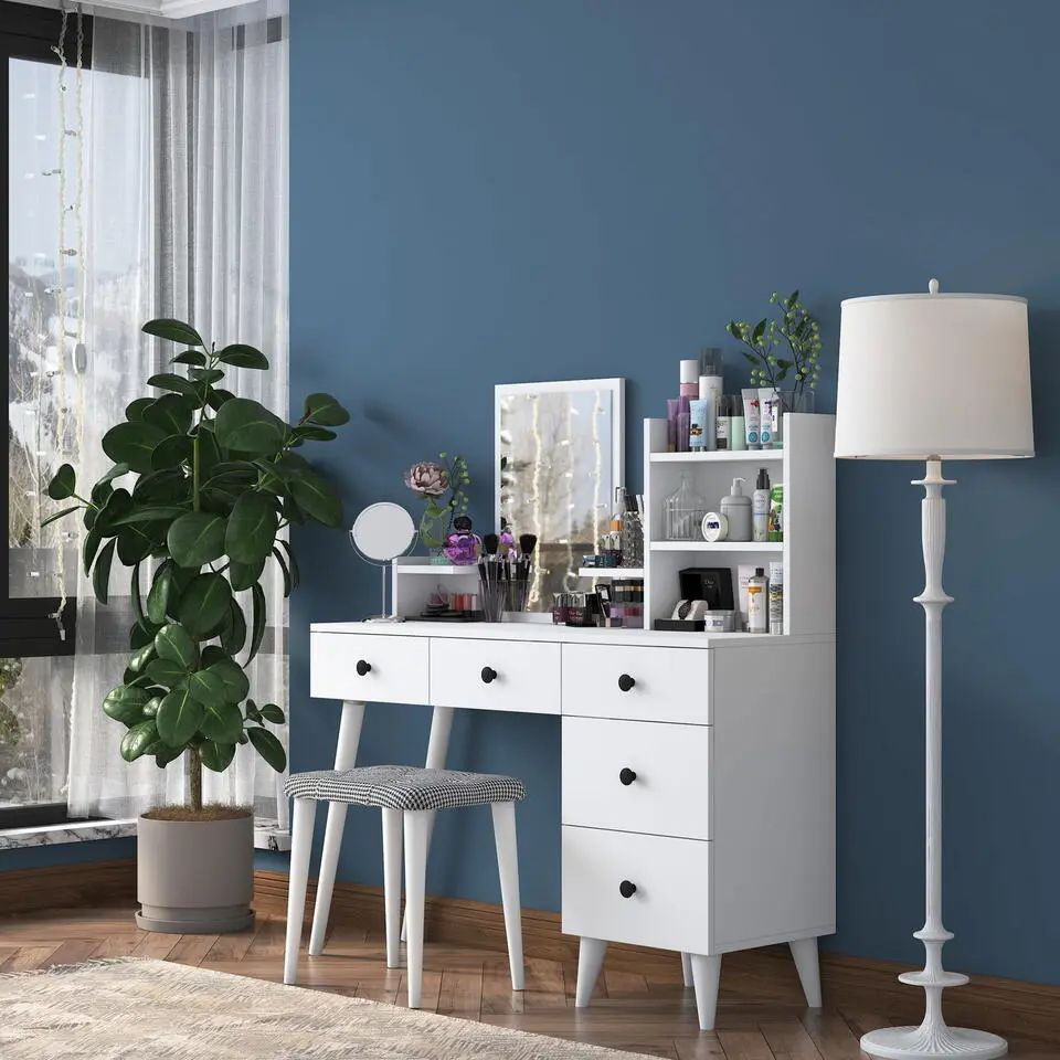 Make-up Tafel - 112cm - Incl. Kruk - Bulon