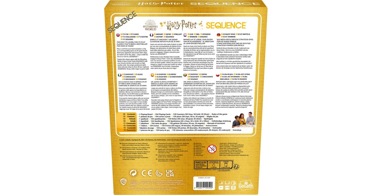 Goliath GamesSequence Harry Potter Bordspel  (Nederlands, 2 - 12 spelers, 30 minuten, Vanaf 7 jaar)