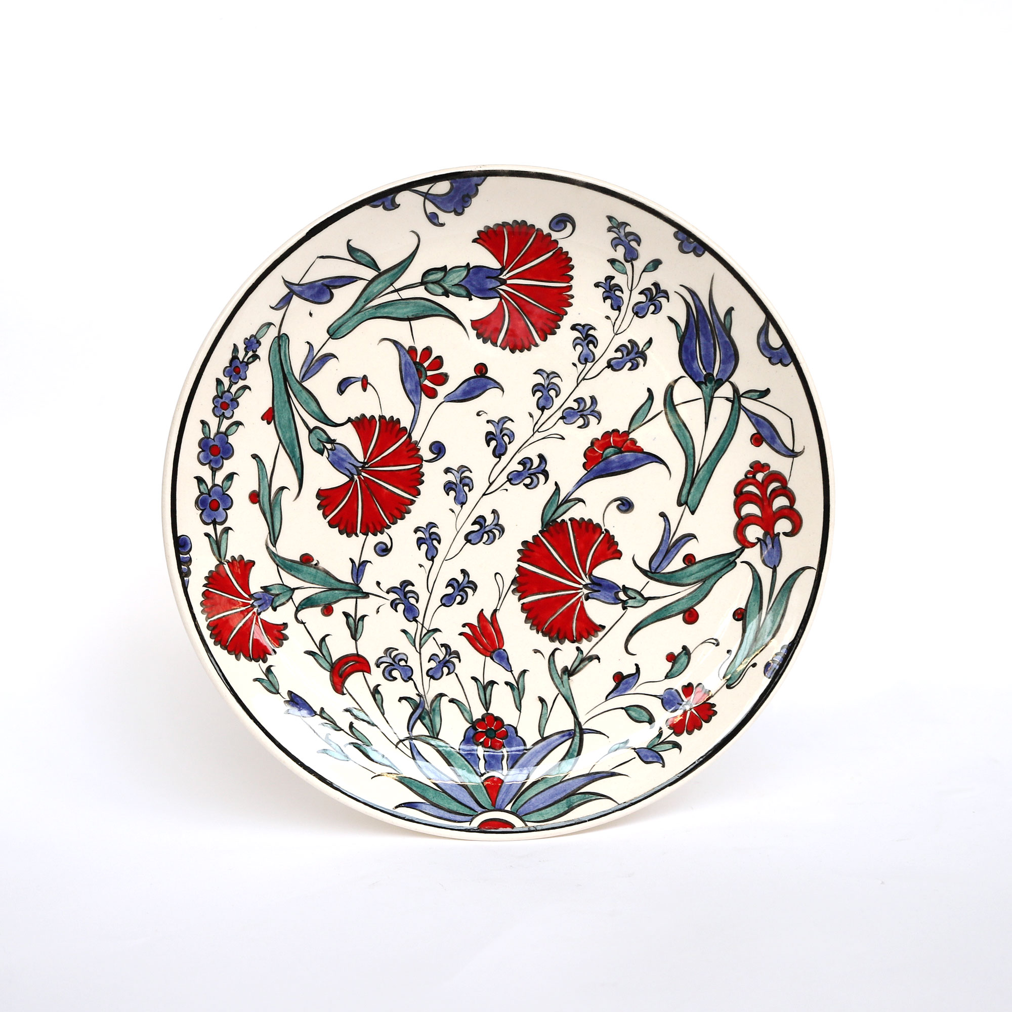Wandteller 'Blumenwiese', handbemalt, Ø 27 cm, H 3 cm von fischer's lagerhaus