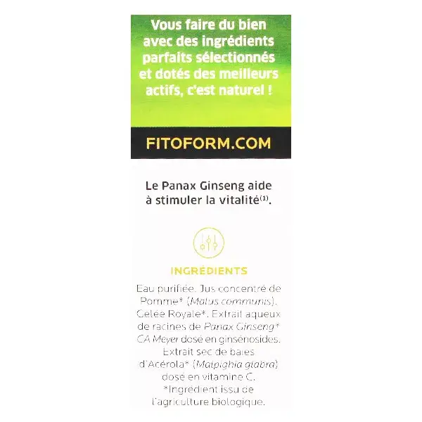 Fitoform Le Panax Ginseng Orgânico 20 ampolas
