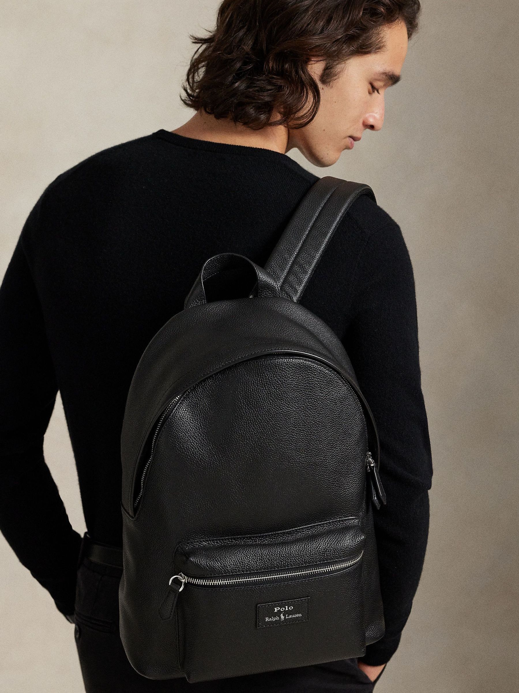 Polo Ralph Lauren Pebbled Leather Backpack