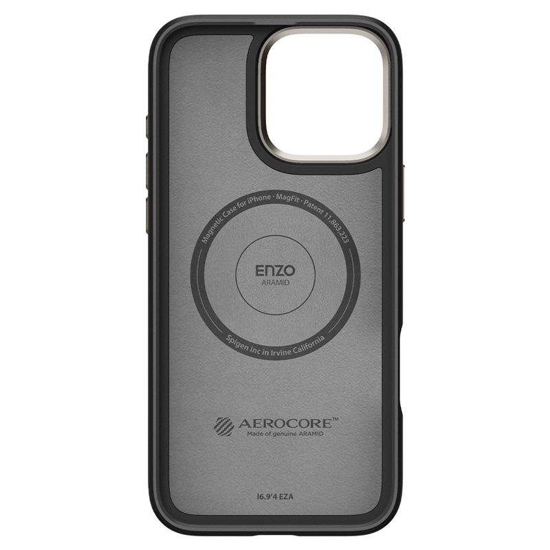 iPhone 16 Pro Enzo Aramid MagSafe Schutzhülle (ACS08508) - Schwarz