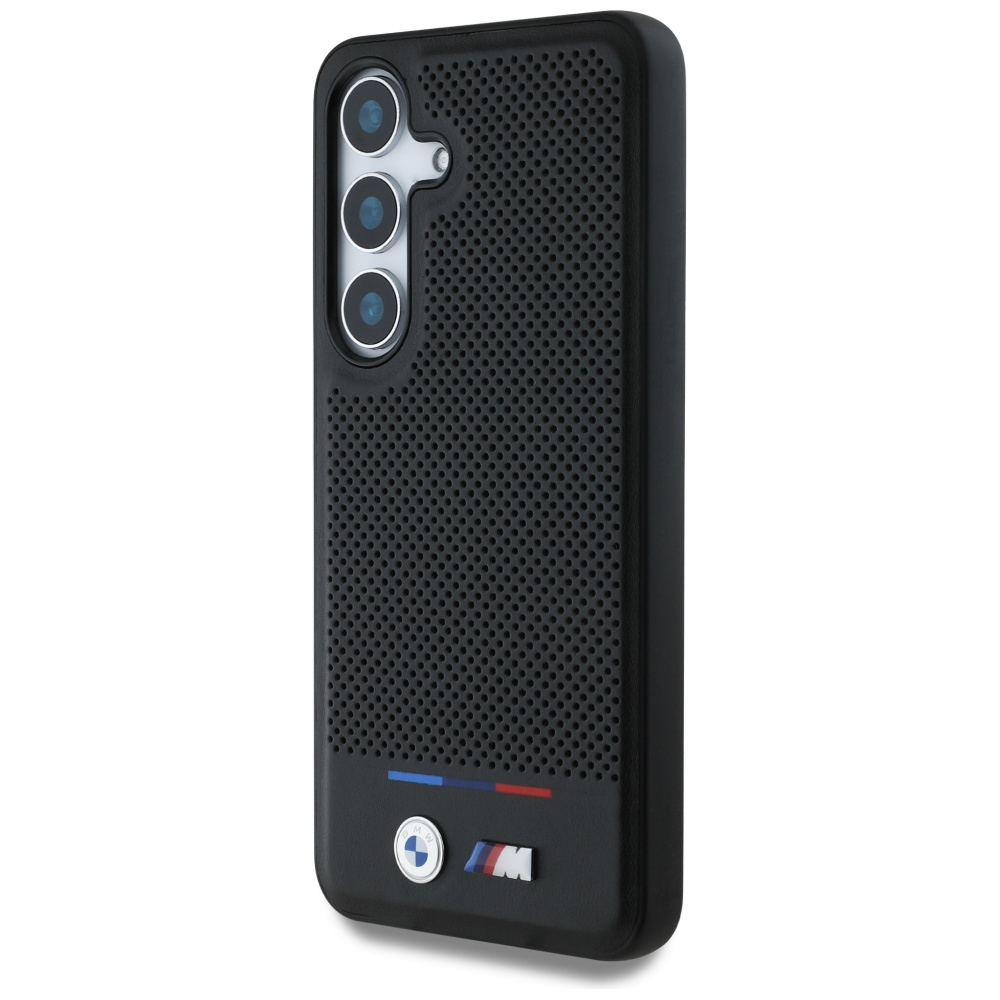 Samsung Galaxy S25 Hardcase Hülle Tricolor Stripe MagSafe-Modul (BMHMS25S24PUHOTK) - Schwarz