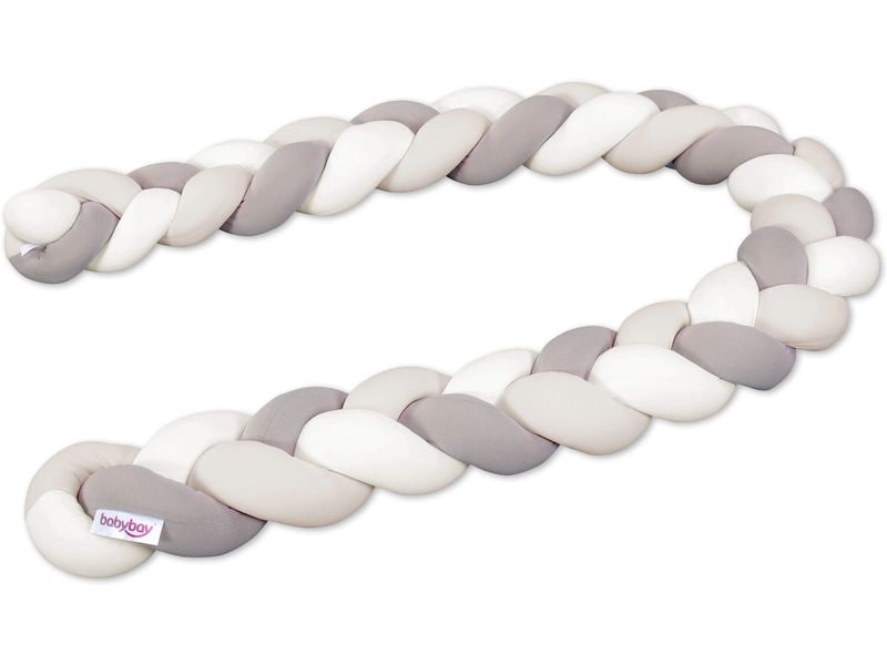 babybay Nestschlange geflochten Ivory/Beige/Crème 200 cm Weiche Nestchenschlange für Kinderbetten