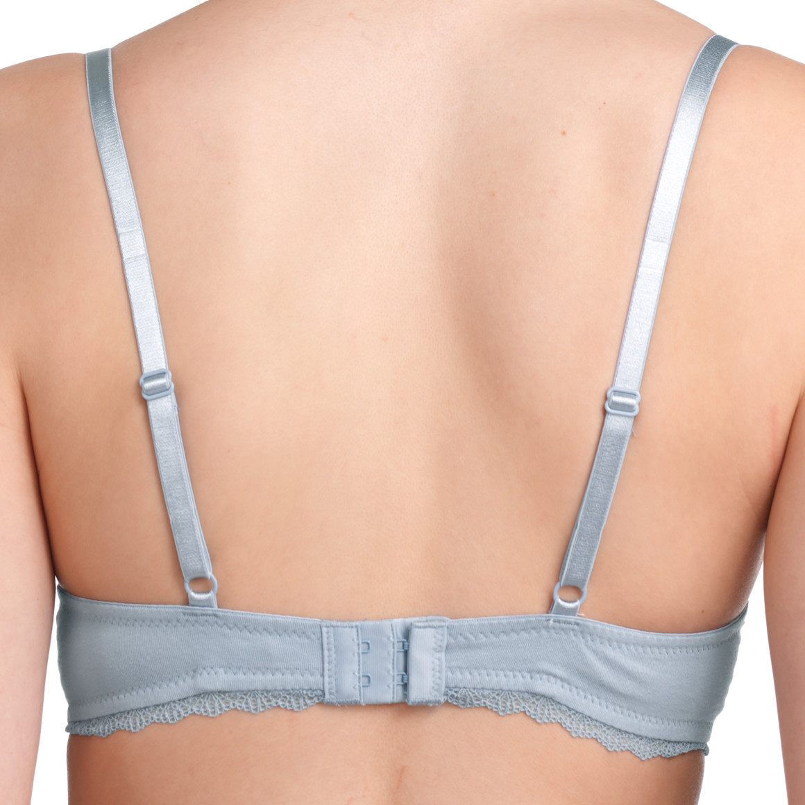 Gina Benotti 2 Damen Bügel-BHs mit Spitze blau / hellblau
