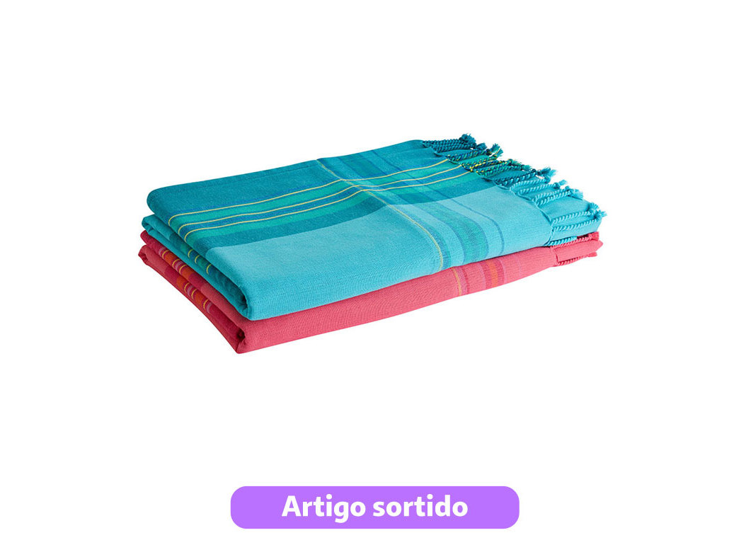 TOALHA PRAIA KHENIAN ACTUEL 100% ALGODÃO 90X180CM CORES SORTIDAS