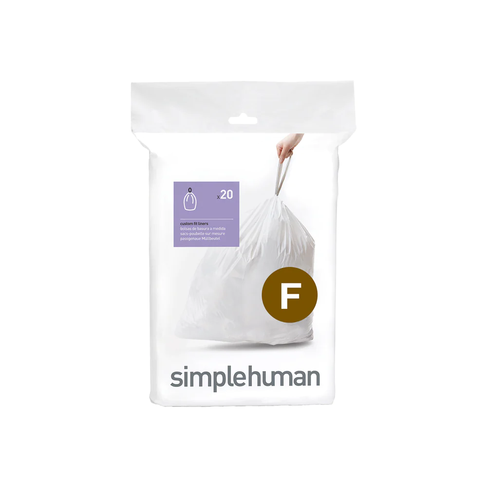 Pack de 20 sacs poubelle 25-30L code F Simplehuman