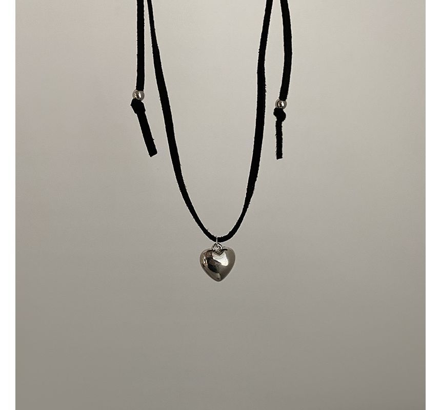 Milkieway - Hartvormige legering hanger koord choker