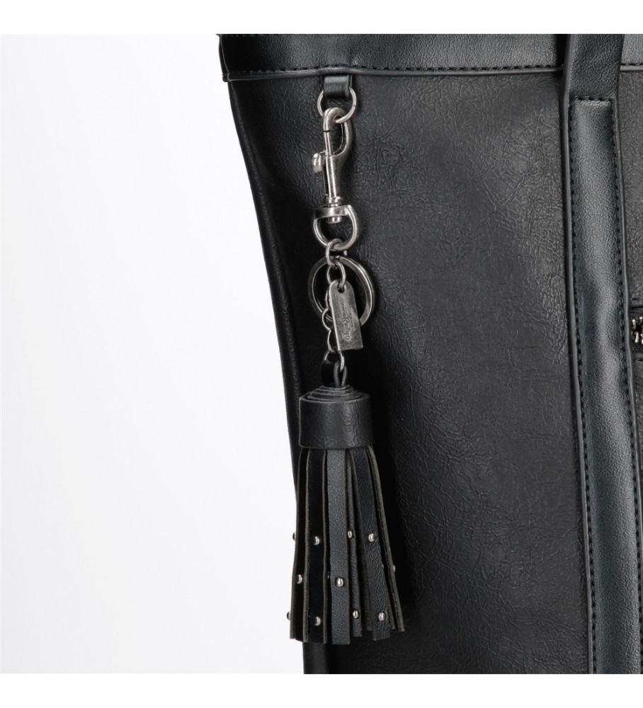 Bolsa de ombro com dois compartimentos Pepe Jeans Donna Black
