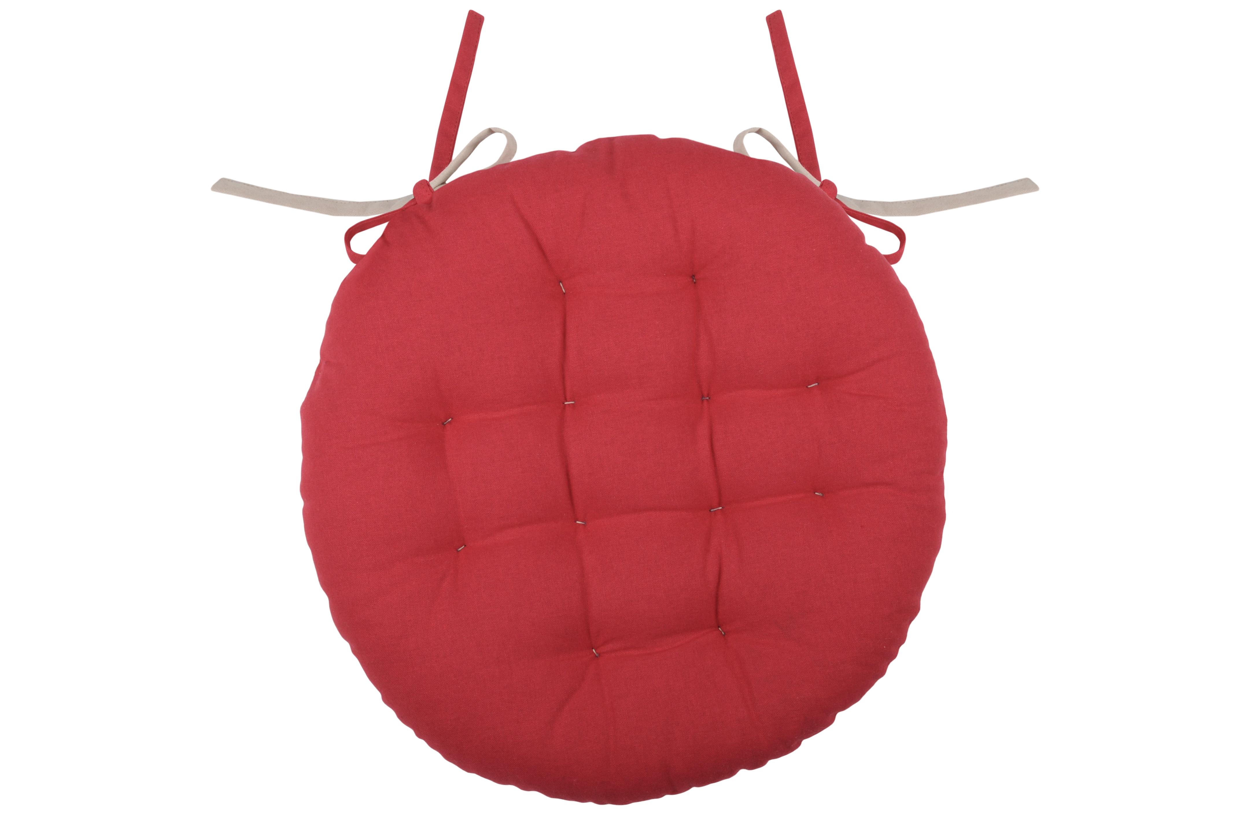 DUO GALETTE RONDE 38CM ROUGE LIN