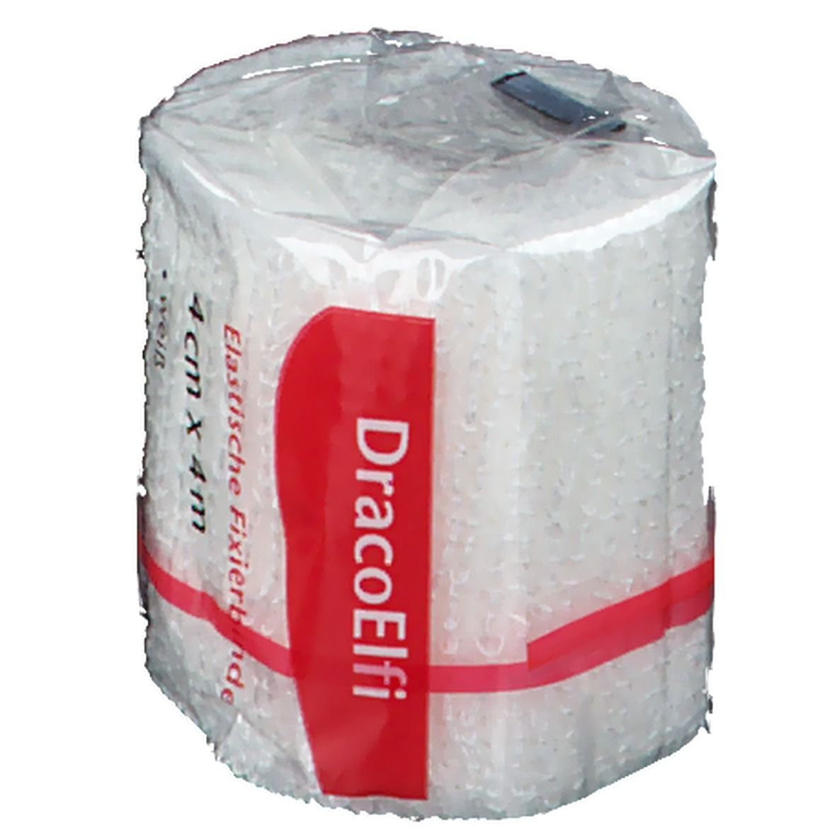 DracoElfi elastische Fixierbinde 4 cm x 4 m cellophaniert